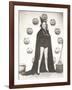 Woman in Witch Costume Surrounded by Carved Pumpkins-null-Framed Photo