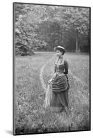 Woman in Wooded Meadow-null-Mounted Photographic Print