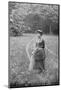 Woman in Wooded Meadow-null-Mounted Photographic Print