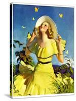 "Woman in Yellow,"June 15, 1935-Andrew Loomis-Stretched Canvas