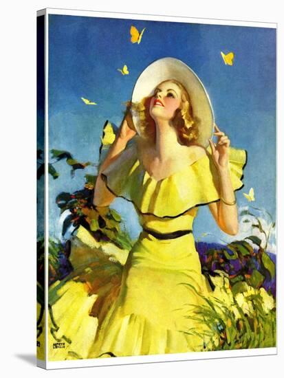 "Woman in Yellow,"June 15, 1935-Andrew Loomis-Stretched Canvas