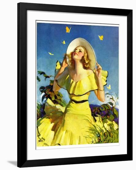 "Woman in Yellow,"June 15, 1935-Andrew Loomis-Framed Giclee Print