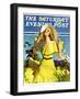 "Woman in Yellow," Saturday Evening Post Cover, June 15, 1935-Andrew Loomis-Framed Giclee Print