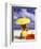 Woman in Yellow Swimsuit with Umbrella-Bill Bachmann-Framed Photographic Print