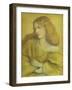 Woman in Yellow-Dante Gabriel Rossetti-Framed Giclee Print