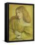 Woman in Yellow-Dante Gabriel Rossetti-Framed Stretched Canvas