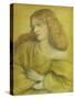 Woman in Yellow-Dante Gabriel Rossetti-Stretched Canvas