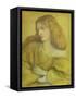 Woman in Yellow-Dante Gabriel Rossetti-Framed Stretched Canvas