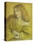 Woman in Yellow-Dante Gabriel Rossetti-Stretched Canvas