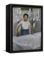 Woman Ironing, about 1869-Edgar Degas-Framed Stretched Canvas