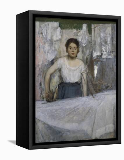 Woman Ironing, about 1869-Edgar Degas-Framed Stretched Canvas