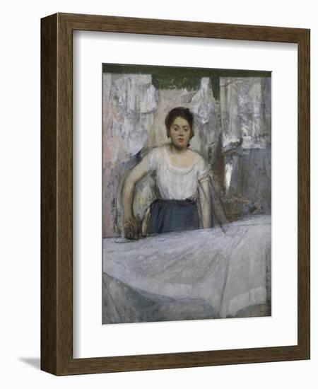 Woman Ironing, about 1869-Edgar Degas-Framed Giclee Print