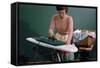 Woman Ironing at Home-William P. Gottlieb-Framed Stretched Canvas