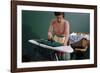 Woman Ironing at Home-William P. Gottlieb-Framed Photographic Print