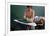 Woman Ironing at Home-William P. Gottlieb-Framed Photographic Print