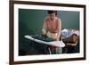 Woman Ironing at Home-William P. Gottlieb-Framed Photographic Print