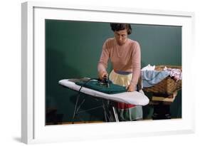 Woman Ironing at Home-William P. Gottlieb-Framed Photographic Print