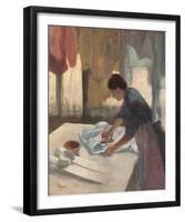 Woman Ironing, c.1876 - 1887-Edgar Degas-Framed Giclee Print