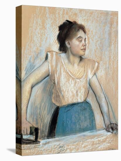 Woman Ironing-Edgar Degas-Stretched Canvas