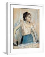 Woman Ironing-Edgar Degas-Framed Giclee Print