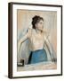 Woman Ironing-Edgar Degas-Framed Giclee Print