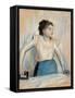 Woman Ironing-Edgar Degas-Framed Stretched Canvas