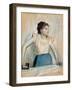 Woman Ironing-Edgar Degas-Framed Art Print