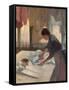 Woman Ironing-Edgar Degas-Framed Stretched Canvas