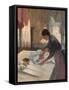 Woman Ironing-Edgar Degas-Framed Stretched Canvas