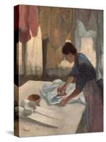 Woman Ironing-Edgar Degas-Stretched Canvas