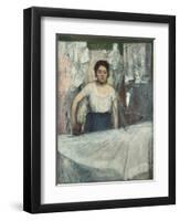 Woman Ironing-Edgar Degas-Framed Premium Giclee Print