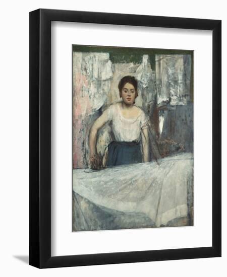 Woman Ironing-Edgar Degas-Framed Premium Giclee Print