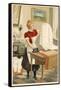 Woman Ironing-null-Framed Stretched Canvas