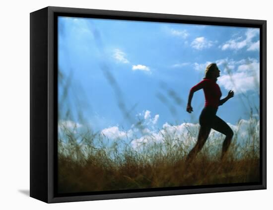 Woman Jogging-Cristina-Framed Stretched Canvas