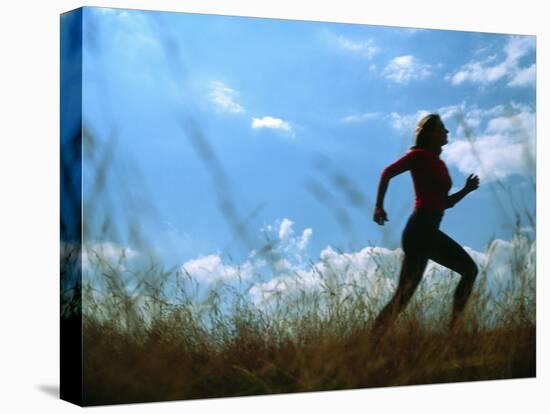 Woman Jogging-Cristina-Stretched Canvas