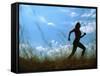 Woman Jogging-Cristina-Framed Stretched Canvas