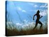 Woman Jogging-Cristina-Stretched Canvas
