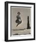 Woman Jumping in Front of Cape Florida Lighthouse, C.1975-null-Framed Giclee Print