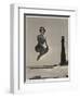 Woman Jumping in Front of Cape Florida Lighthouse, C.1975-null-Framed Giclee Print