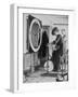 Woman Keeping Fit in the Titanic's Gymnasium-null-Framed Premium Photographic Print