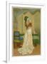 Woman Kissing Love Letter-null-Framed Giclee Print