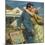 Woman Kissing Man, 1955-null-Mounted Giclee Print