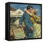 Woman Kissing Man, 1955-null-Framed Stretched Canvas