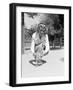 Woman Kneels and Pets Baby Ostrich-Philip Gendreau-Framed Photographic Print