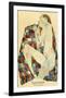 Woman Laying Nude, 1911-Egon Schiele-Framed Art Print