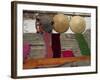 Woman Laying Saris Out to Dry, Varanasi, Uttar Pradesh, India-David Beatty-Framed Photographic Print