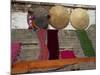 Woman Laying Saris Out to Dry, Varanasi, Uttar Pradesh, India-David Beatty-Mounted Photographic Print