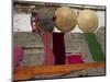 Woman Laying Saris Out to Dry, Varanasi, Uttar Pradesh, India-David Beatty-Mounted Photographic Print