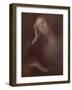 Woman Leaning on a Table, 1893-Eugene Carriere-Framed Giclee Print