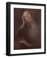 Woman Leaning on a Table, 1893-Eugene Carriere-Framed Giclee Print